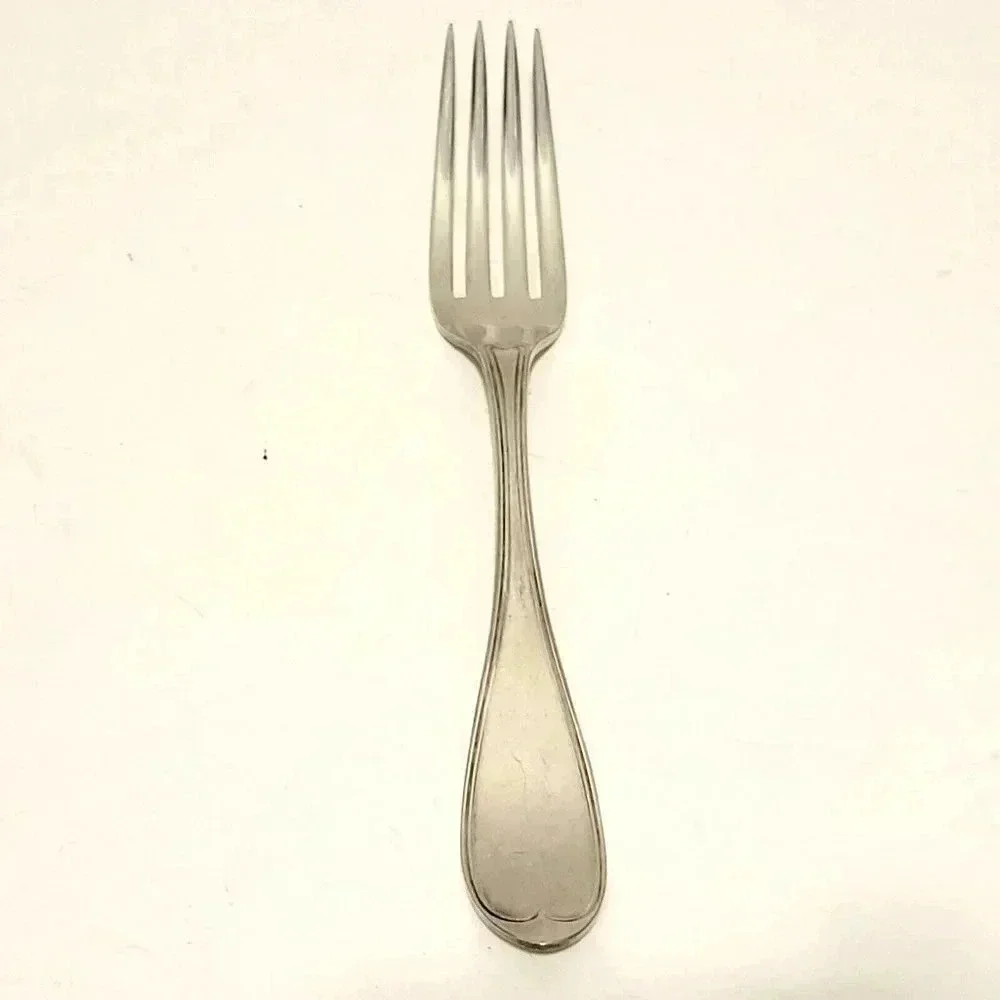 1865 Wm Rogers Mfg Co AA Antique Silverplate Fork 12 DWT 7 1/2